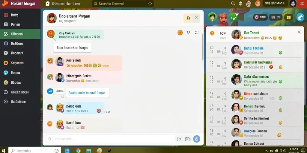 Antarmuka bermain yang penuh warna dan menarik.
