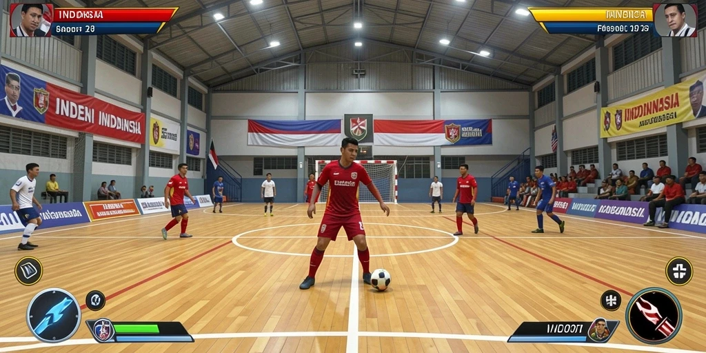 Screenshot pertama menampilkan karakter utama dalam pertempuran yang epik.