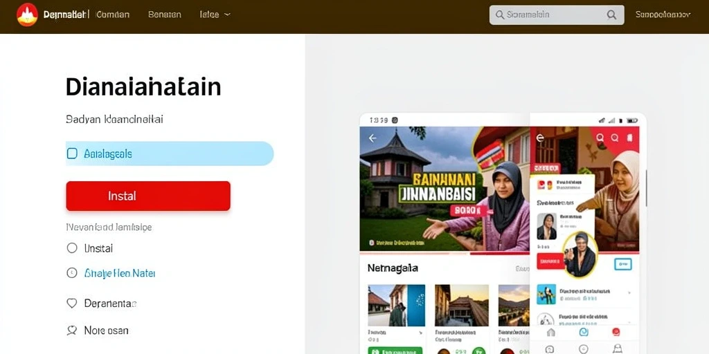 Tampilan awal yang menarik dan intuitif.