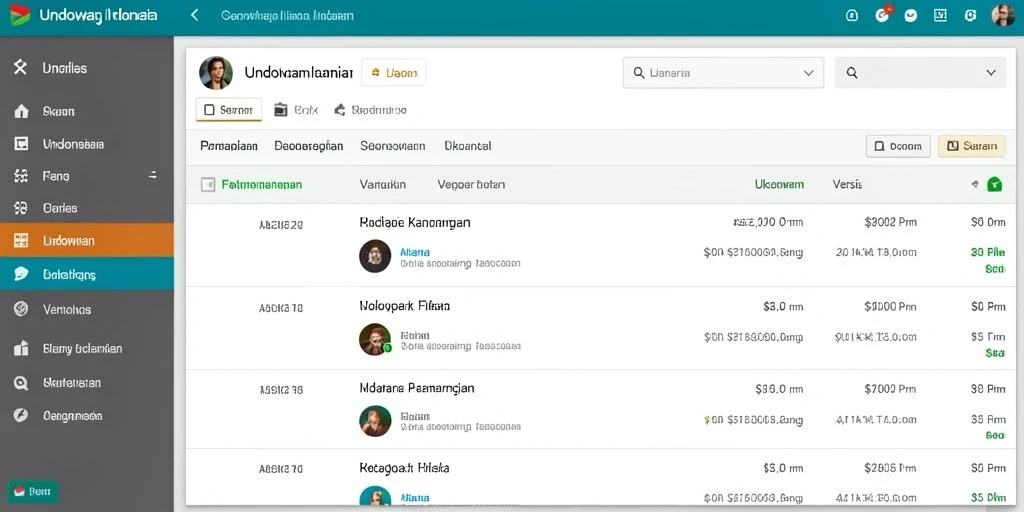 Tampilan home screen yang menarik dan mudah digunakan.